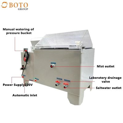 ASTM B117 غرفة اختبار رش الملح حجم مخصص 0.2Mpa ~ 0.4Mpa